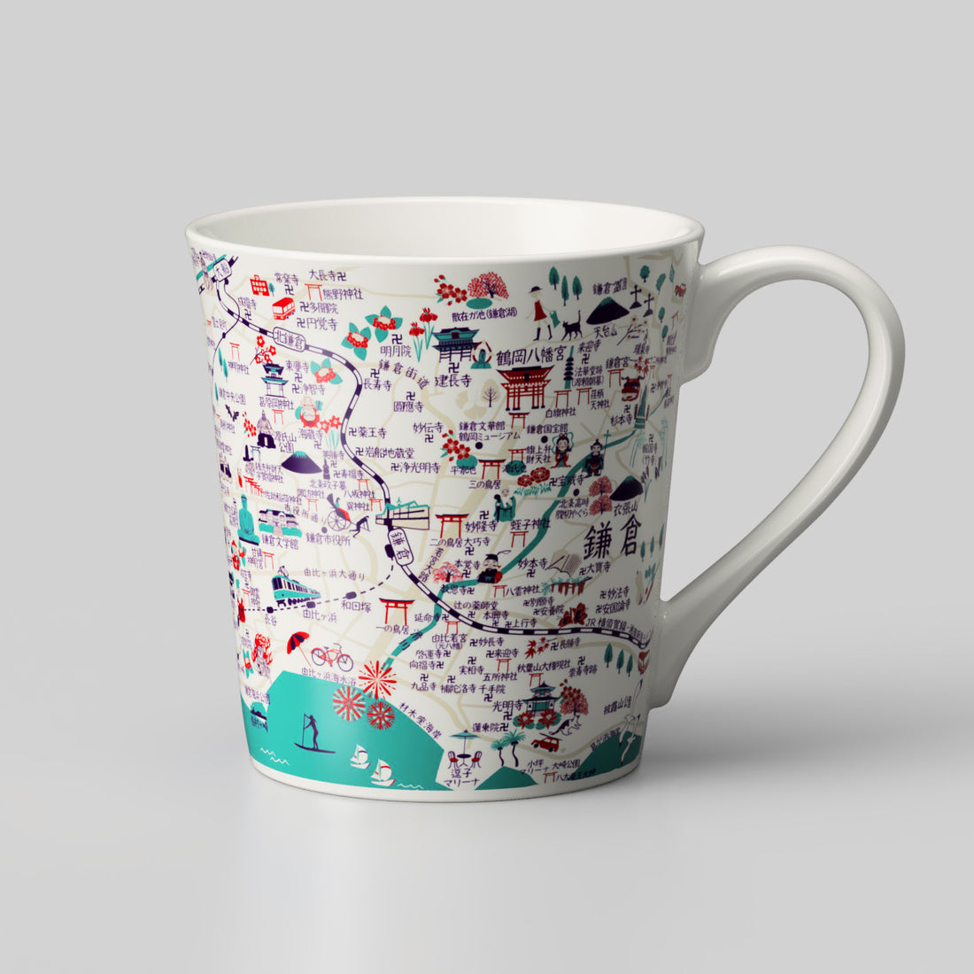 『鎌倉江の島日本語マップ』T型マップマグ