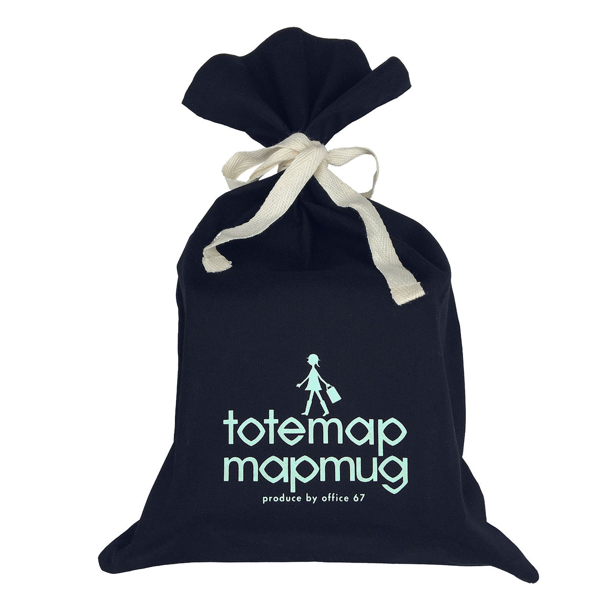 ロゴ巾着』【送料無料】（ネイビー） – totemap