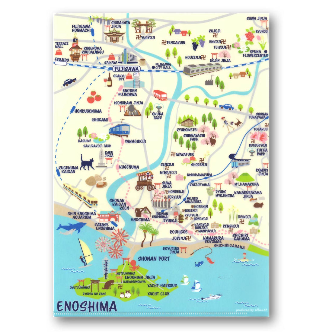 『鎌倉・江の島デザインマップ』クリアファイル【送料無料】