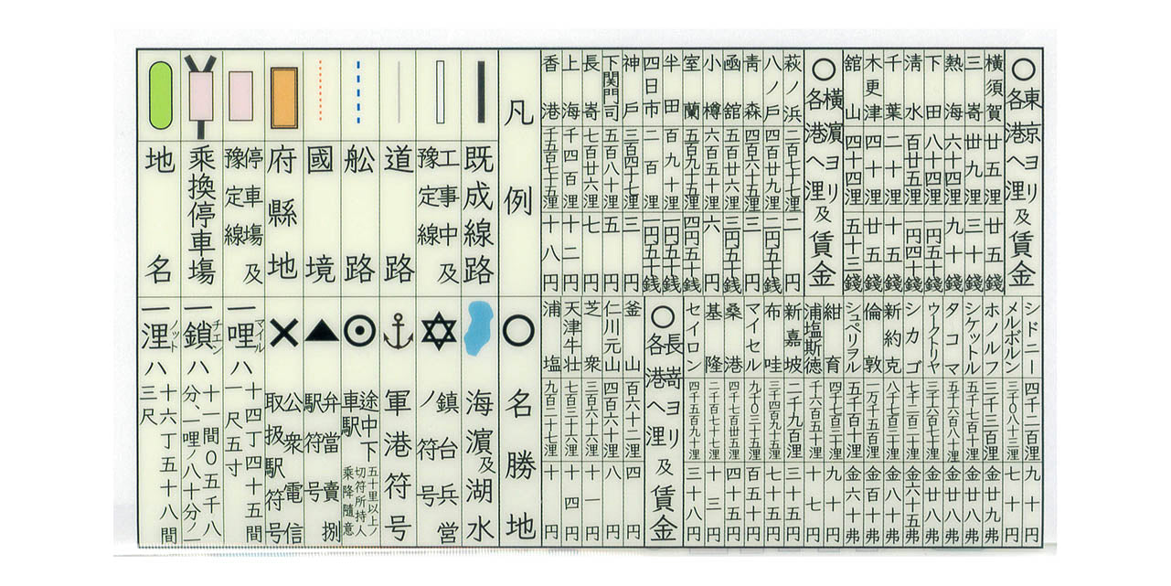 『鉄道路線及賃銭里程表1902年(明治35年)』三つ折りクリアファイル【送料無料】