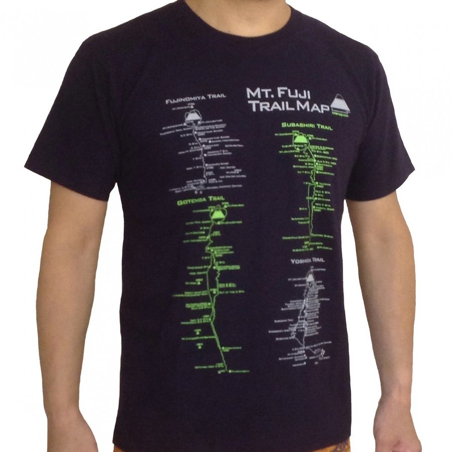 『富士山トレイルマップ』Tシャツ【送料無料】(ネイビー)