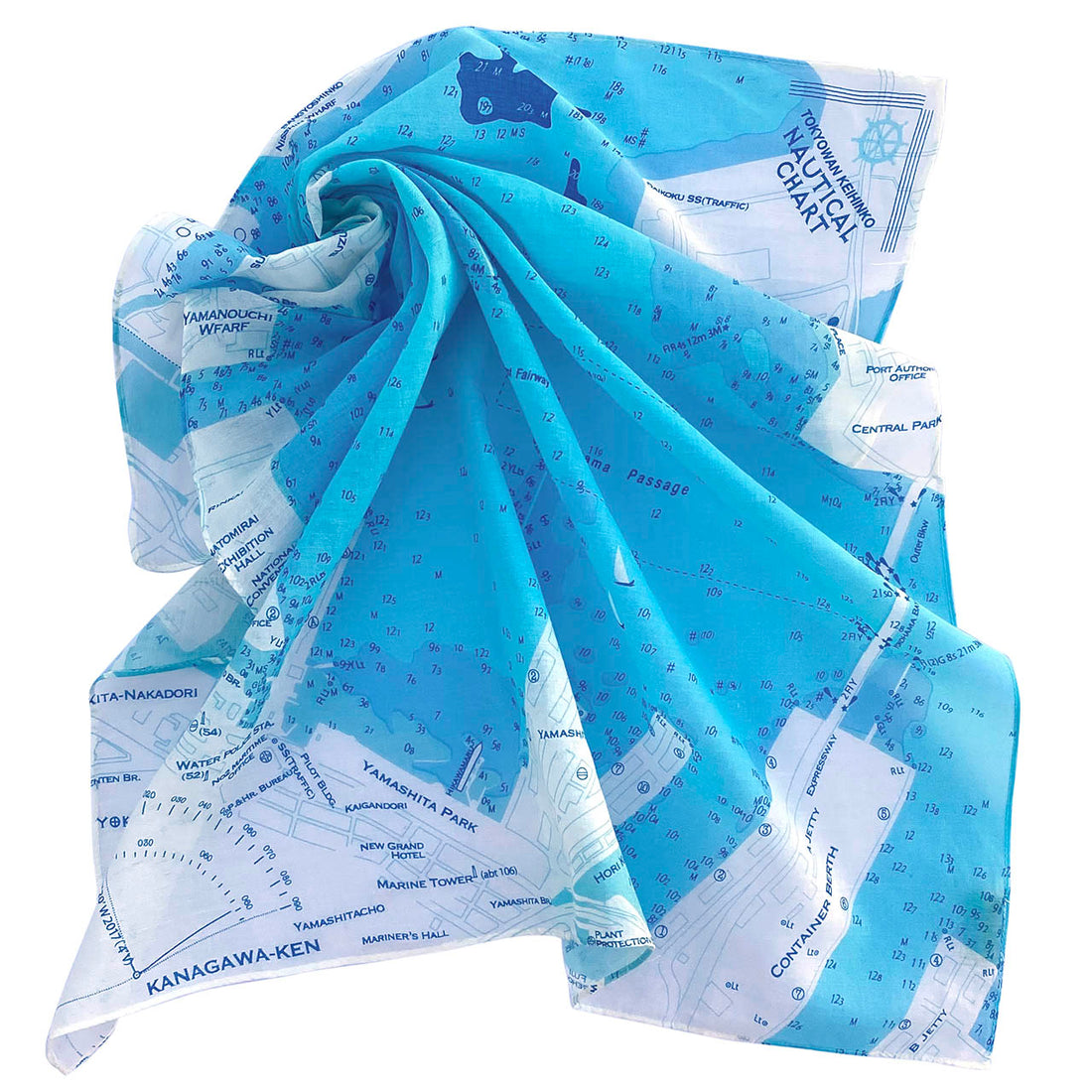 『横浜港海図』スカーフ【送料無料】