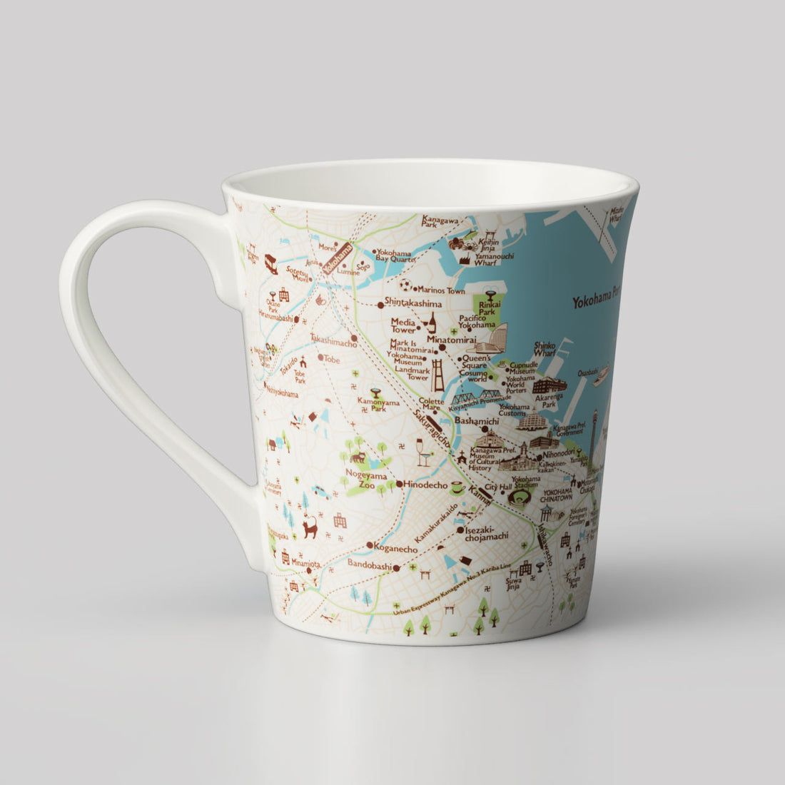 『横浜デザインマップ』T型マップマグ