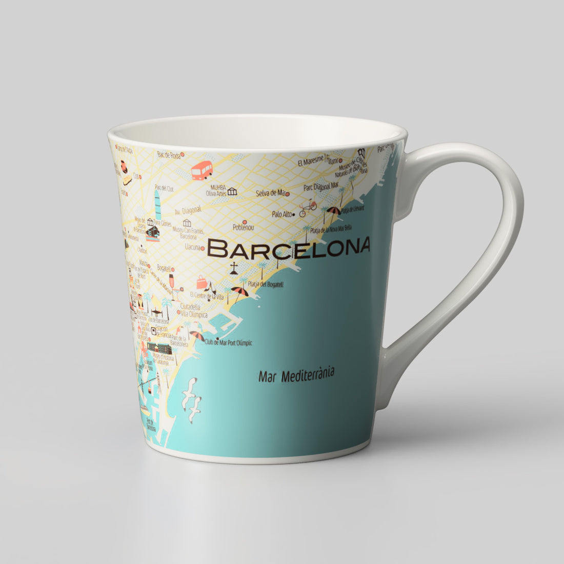 『バルセロナデザインマップ』T型マップマグ