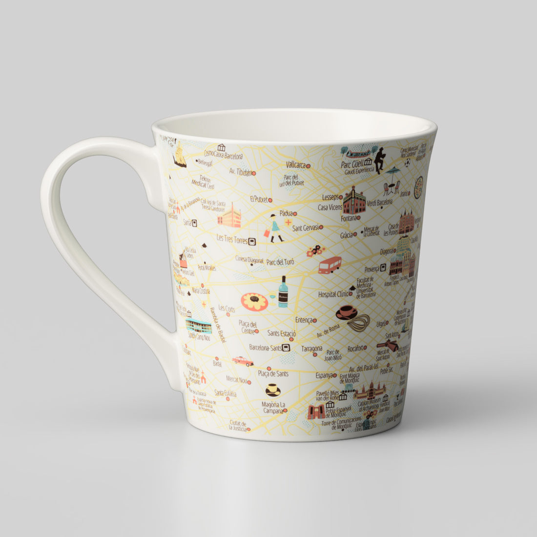 『バルセロナデザインマップ』T型マップマグ