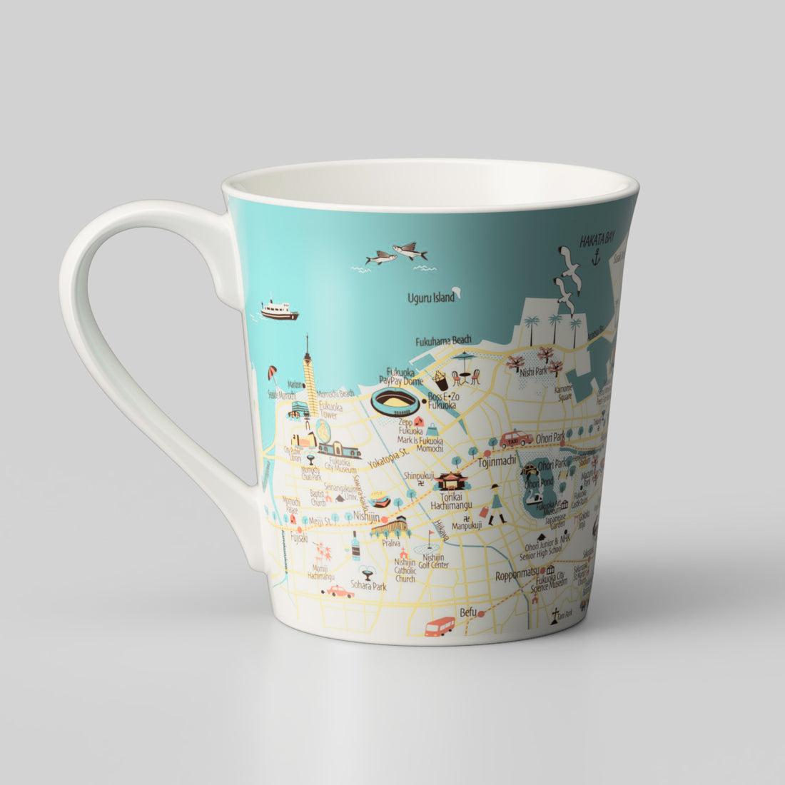 『博多デザインマップ』T型マップマグ