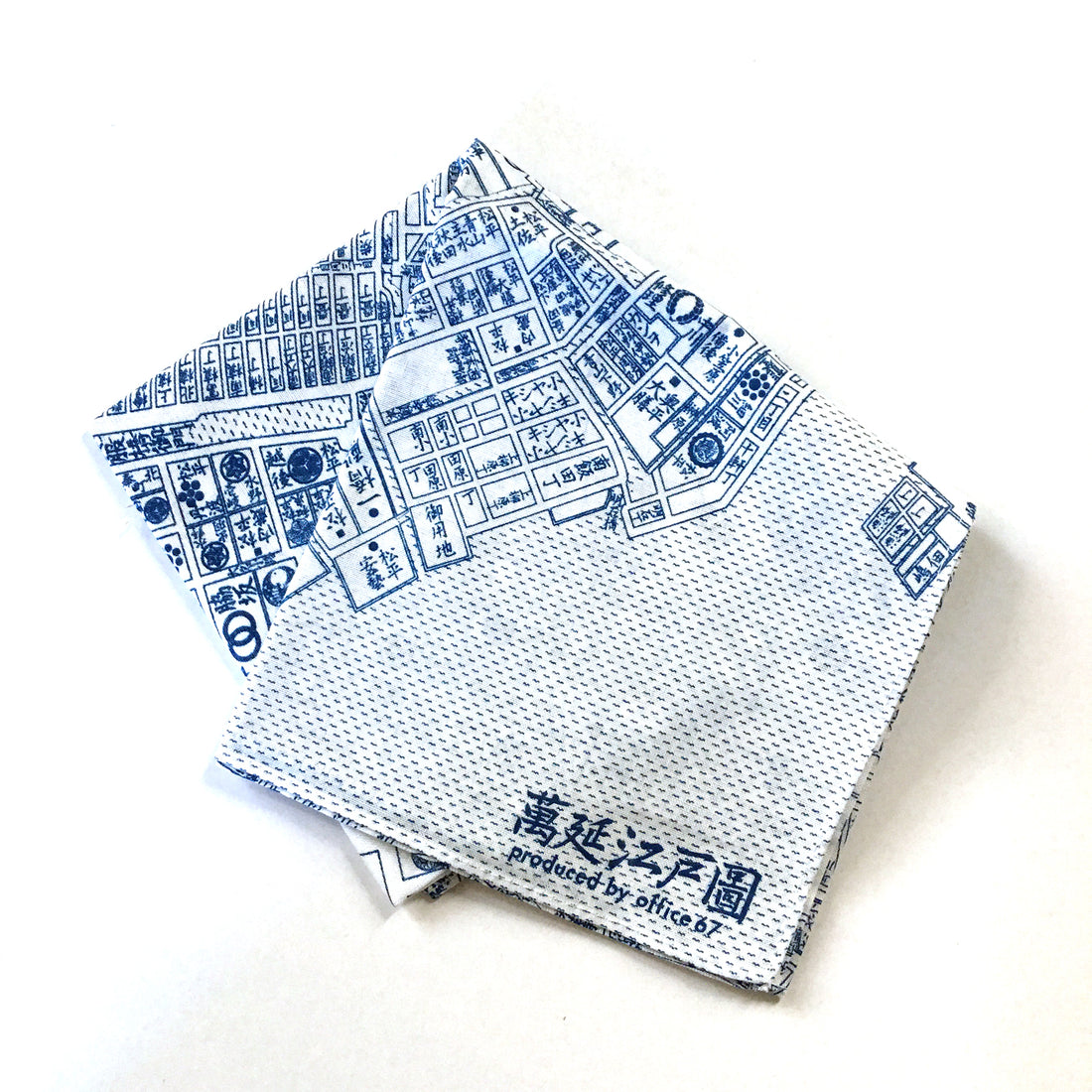 『江戸古地図』バンダナ【送料無料】(白)