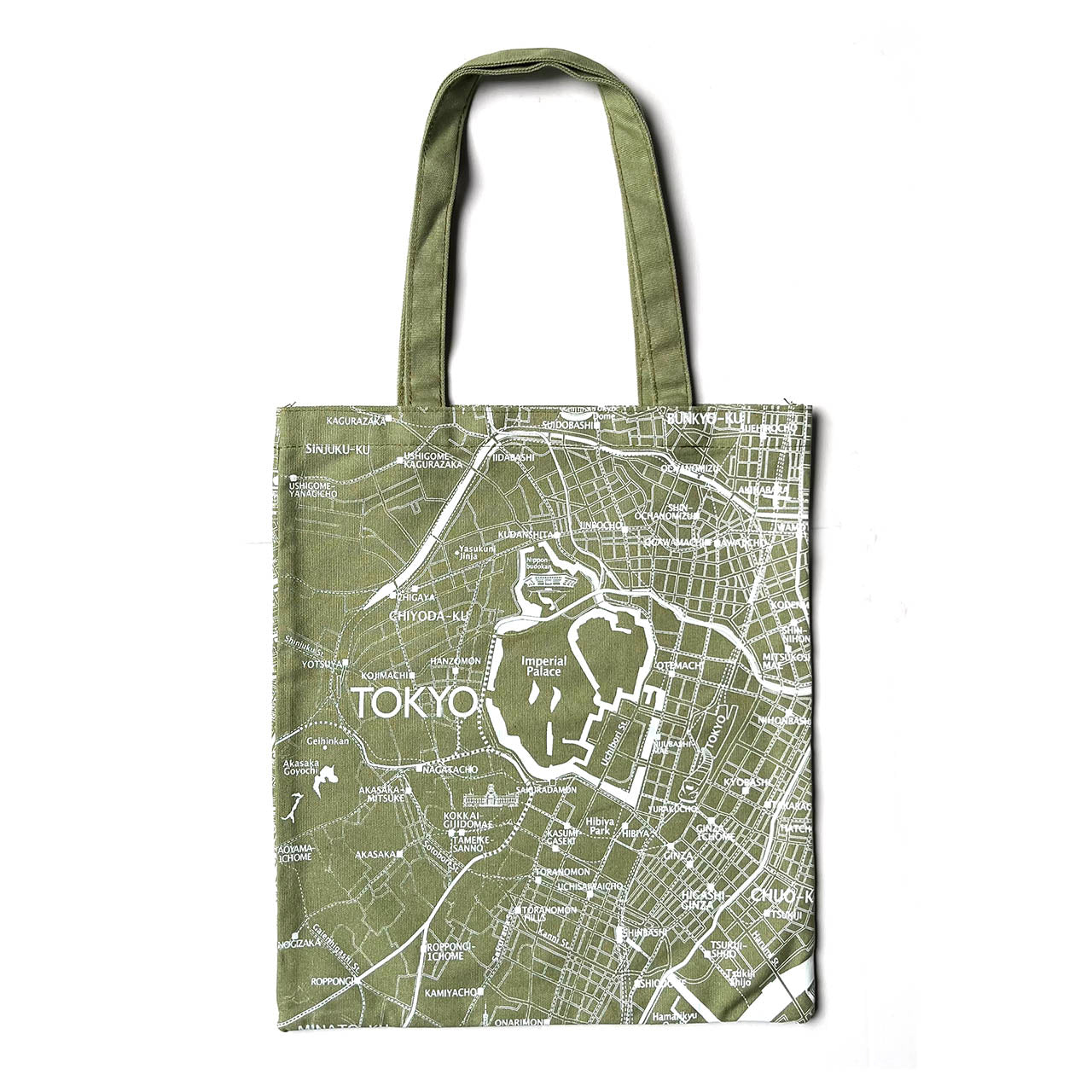 『江戸・東京デザインマップ』トートとポーチのセット【送料無料】(グリーン)