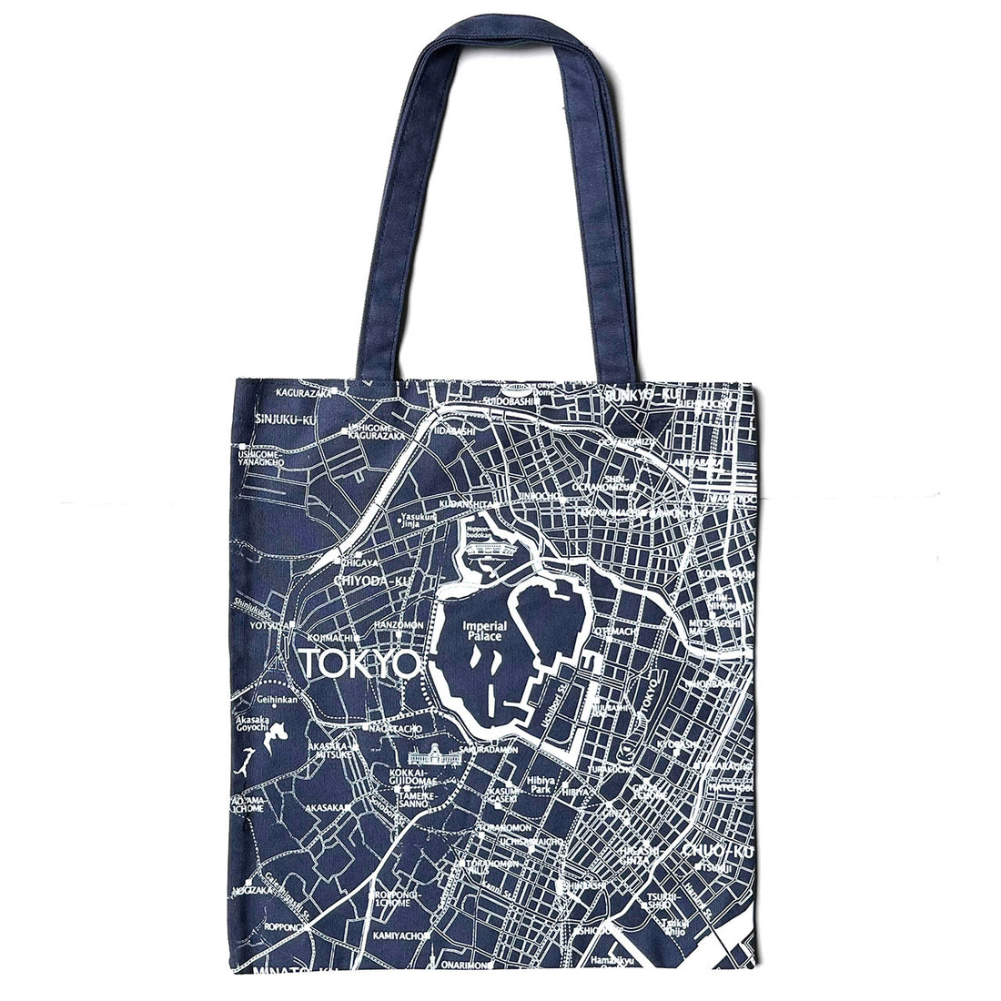 『江戸・東京デザインマップ』B4キャンバスショルダートート【送料無料】(ブルー)