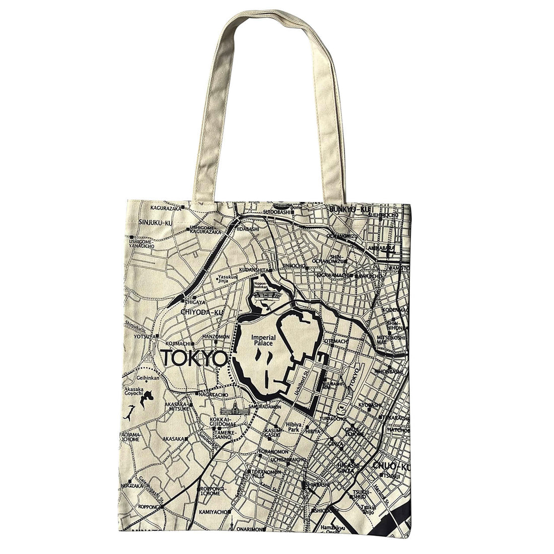『江戸・東京デザインマップ』B4キャンバスショルダートート【送料無料】(生成り)
