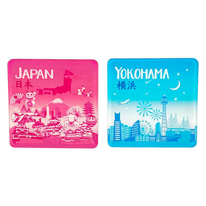 『日本＆横浜skyline』マグネット【送料無料】（２個セット）