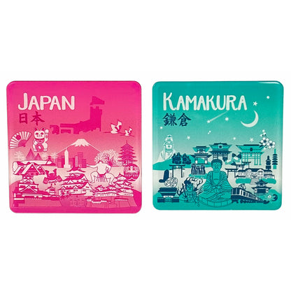 『日本＆鎌倉skyline』マグネット【送料無料】（２個セット）