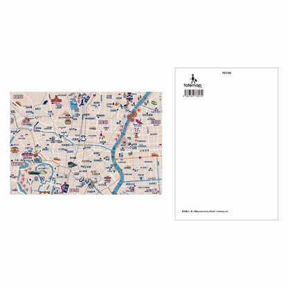 『東京マップset』ポストカード【送料無料】（４枚セット）