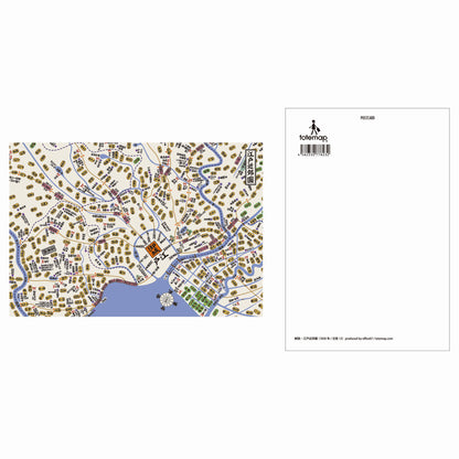 『江戸古地図set』ポストカード【送料無料】（４枚セット）