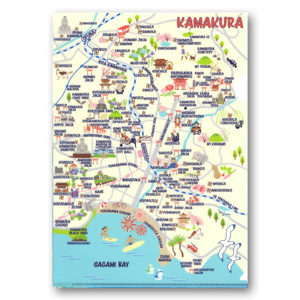『鎌倉・江の島デザインマップ』クリアファイル【送料無料】