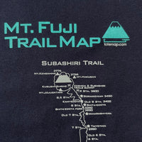 『富士山トレイルマップ』ロングTシャツ【送料無料】（ネイビー）