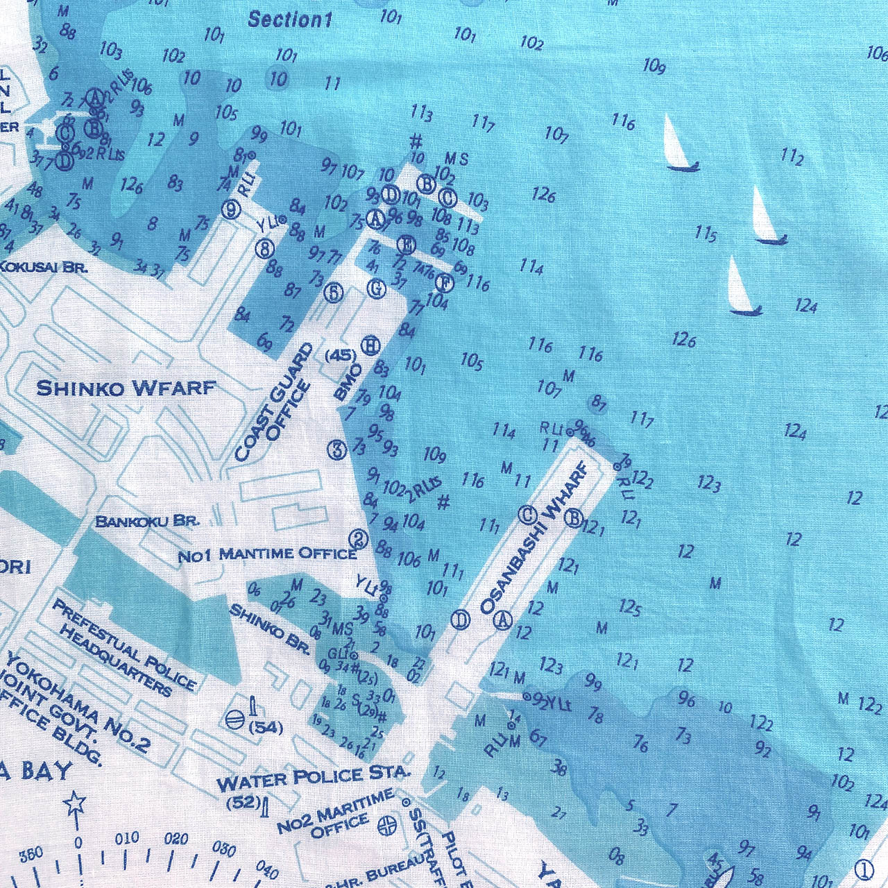 横浜港海図』スカーフ【送料無料】 – totemap