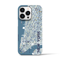 【ニューヨーク（イラスト）】地図柄iPhoneケース（バックカバータイプ・ブライト）iPhone 13 Pro 用