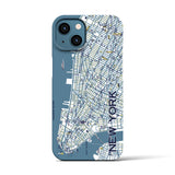【ニューヨーク（イラスト）】地図柄iPhoneケース（バックカバータイプ・ブライト）iPhone 13 用