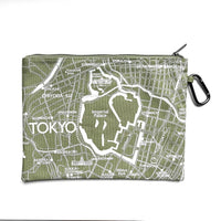 『江戸・東京デザインマップ』フラットポーチ【送料無料】（グリーン）