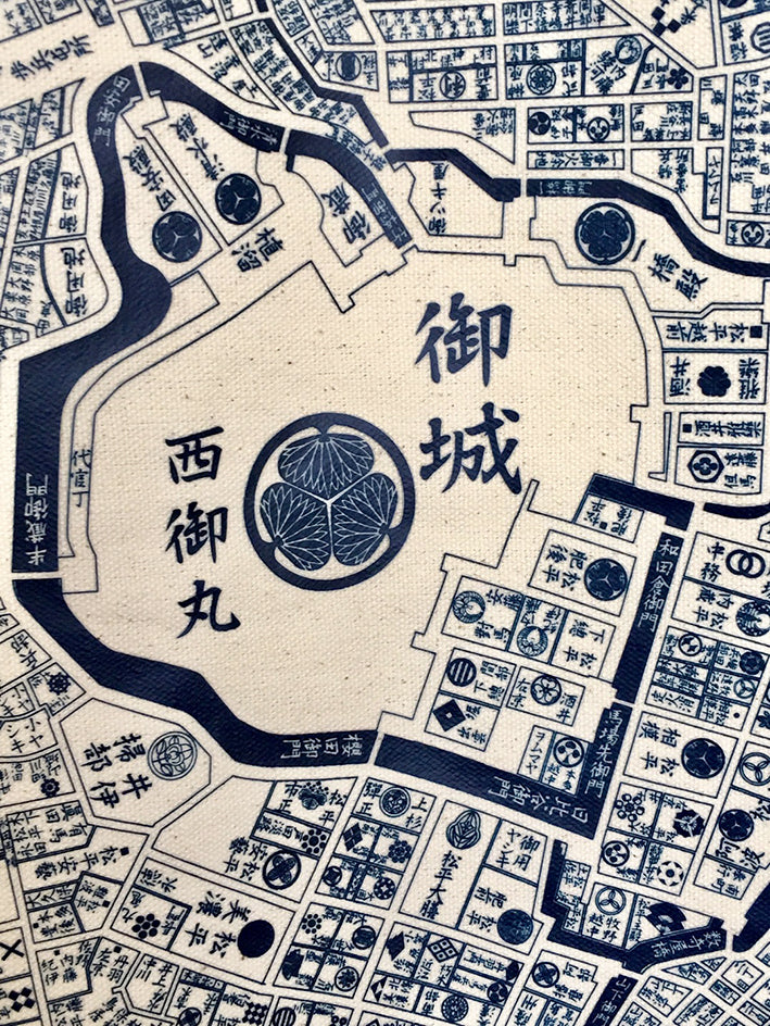 『江戸・東京デザインマップ』B4キャンバスショルダートート【送料無料】（生成り）