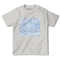 『中部地方（静岡・山梨・愛知）航空図』半袖Tシャツ【送料無料】