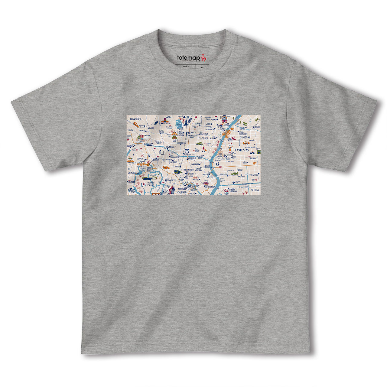 『東京2（Tokyo2）国内地図』半袖Tシャツ【送料無料】