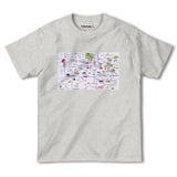 『京都（Kyoto）国内地図』半袖Tシャツ【送料無料】