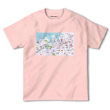 『博多（Hakata）国内地図』半袖Tシャツ【送料無料】