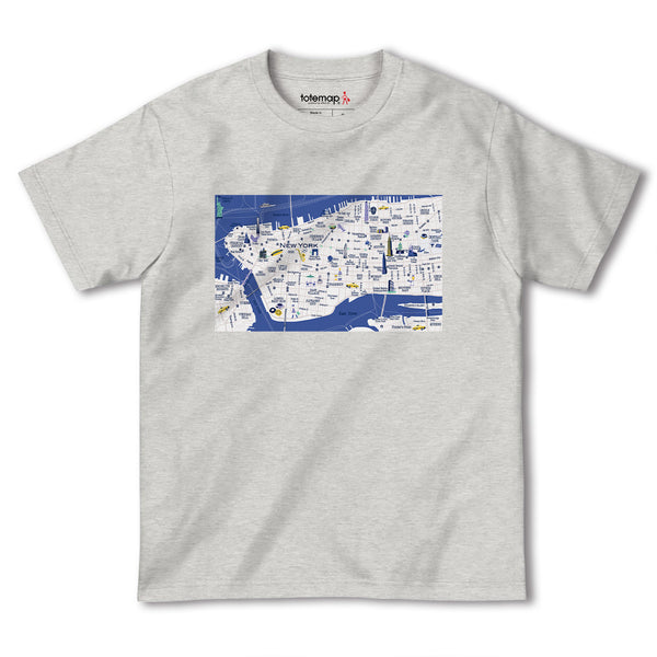 『ニューヨーク（New York）海外地図』半袖Tシャツ【送料無料】