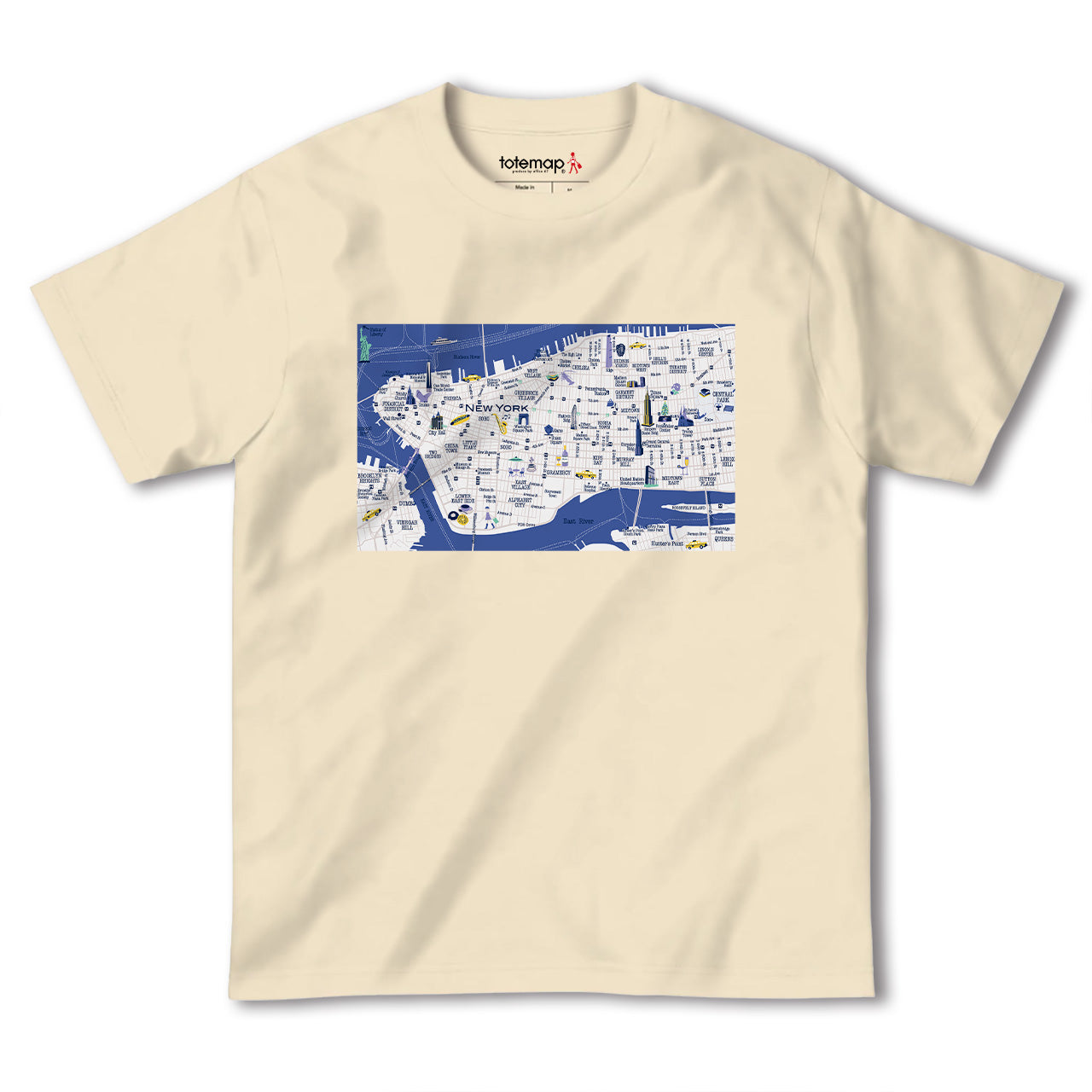 『ニューヨーク（New York）海外地図』半袖Tシャツ【送料無料】