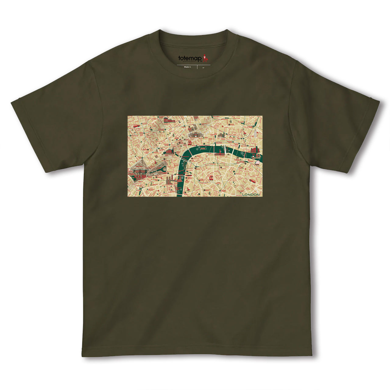 『ロンドン1（London1）海外地図』半袖Tシャツ【送料無料】