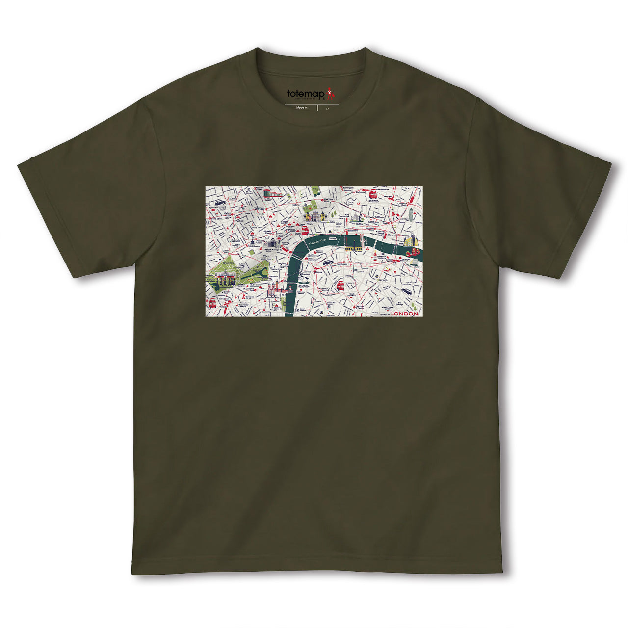『ロンドン2（London2）海外地図』半袖Tシャツ【送料無料】