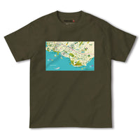 『ホノルル（Honolulu）海外地図』半袖Tシャツ【送料無料】