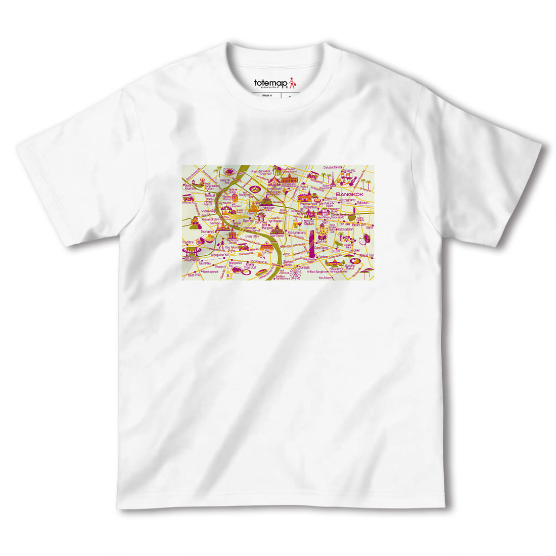 『バンコク（Bangkok）海外地図』半袖Tシャツ【送料無料】