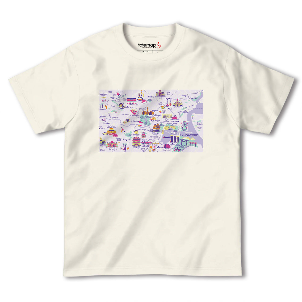 『シンガポール（Singapore）海外地図』半袖Tシャツ【送料無料】