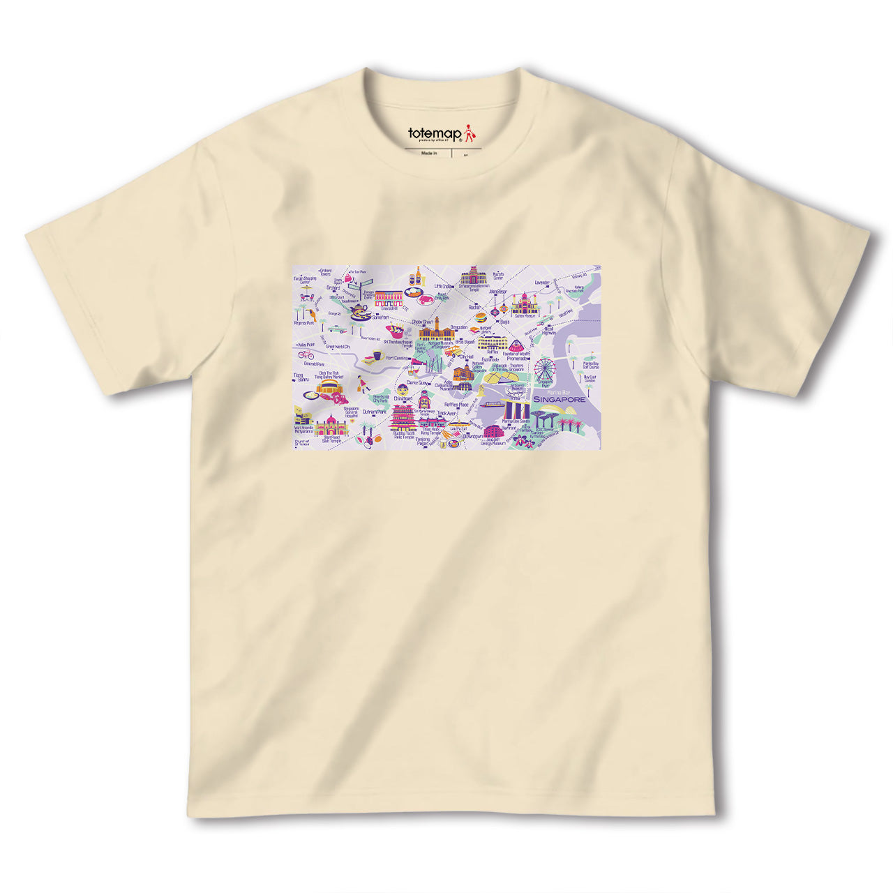 『シンガポール（Singapore）海外地図』半袖Tシャツ【送料無料】