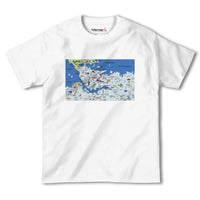 『バンクーバー（Vancouver）海外地図』半袖Tシャツ【送料無料】
