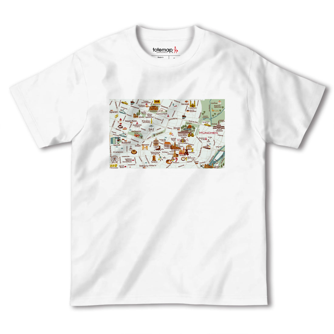 『ミュンヘン（Munchen）海外地図』半袖Tシャツ【送料無料】