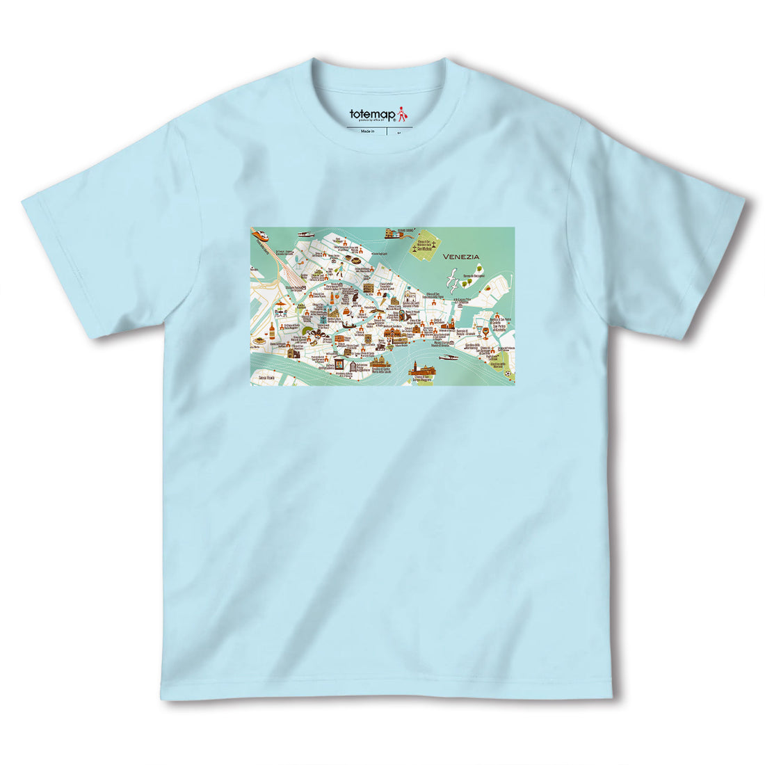 『ヴェネツィア（Venezia）海外地図』半袖Tシャツ【送料無料】
