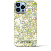 【六本木1860】地図柄iPhoneケース（バックカバータイプ・ナチュラル）iPhone 13 Pro Max 用