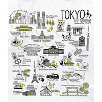 『Tokyo trip』12オンスキャンバス角底マチ付きトート（生成り）