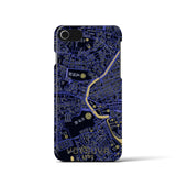 【四ツ谷1860】地図柄iPhoneケース（バックカバータイプ・ブラック）iPhone SE（第2世代） / 8 / 7 / 6s / 6 用